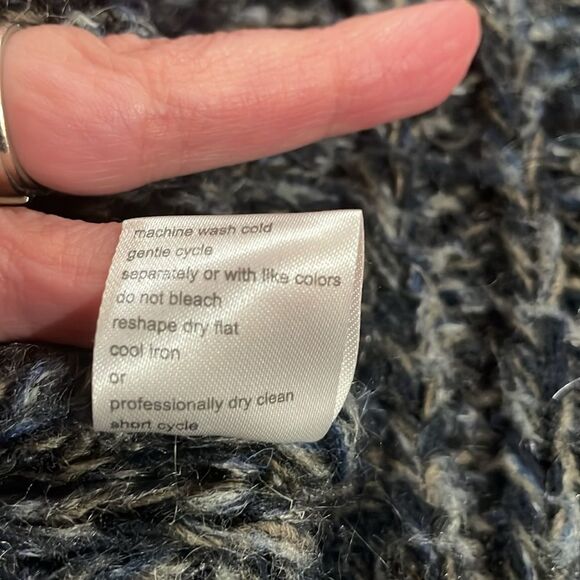 Anthropologie Elsamanda Wool Blend Shawls Collar Open Waterfall Cardigan - M - Picture 10 of 13